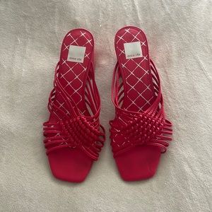 Red dolce vita heels